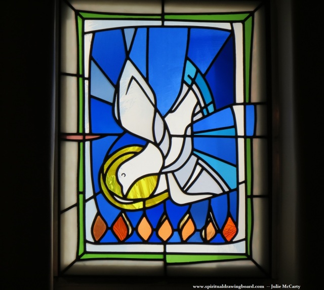 Holy Spirit--stained glass window--Julie McCarty--Spiritual Drawing Board